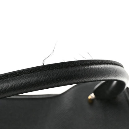 Burberry Soft Grain Calfskin Medium Buckle Tote Black 10 of 16