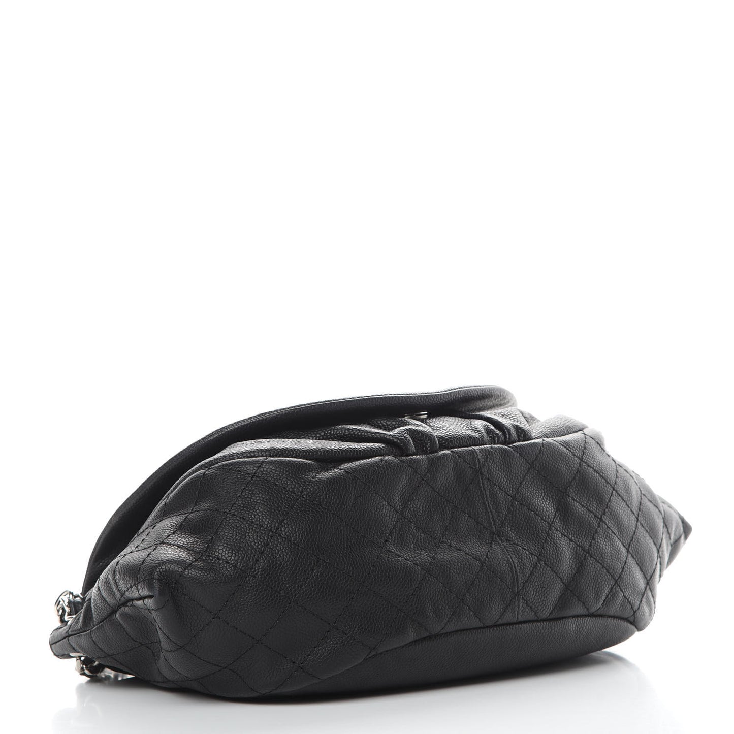 Caviar Half Moon Large Flap Black