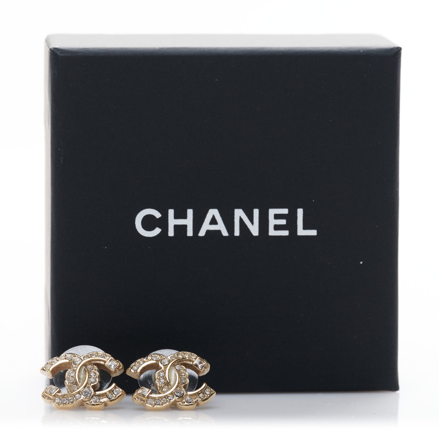 Crystal CC Earrings Gold