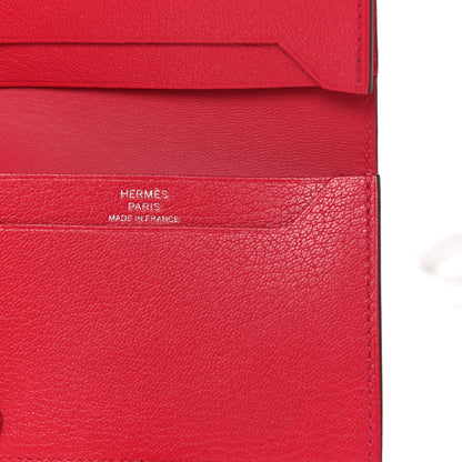 Hermes Chevre Mysore Mini Bearn Wallet Rose Extreme 6 of 8