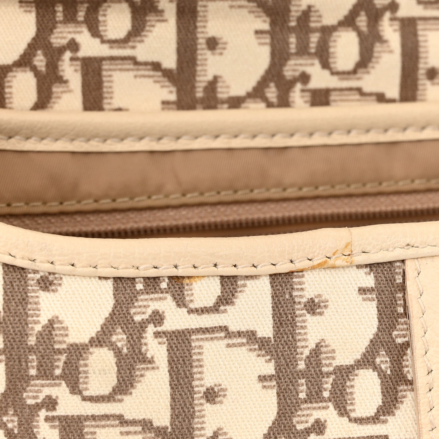 Christian Dior Monogram Vintage Flowers Saddle Bag Beige 11 of 12