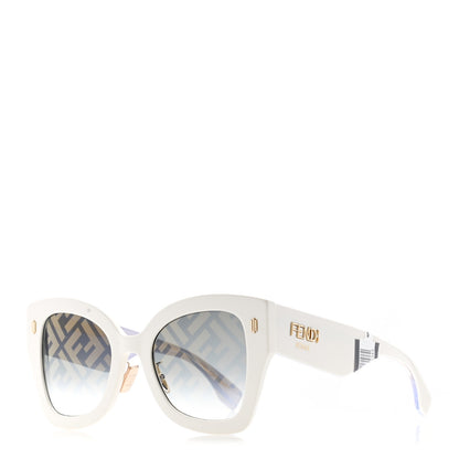 Fendi Acetate FF Sunglasses FF 0434/G/S White Gold 1 of 8