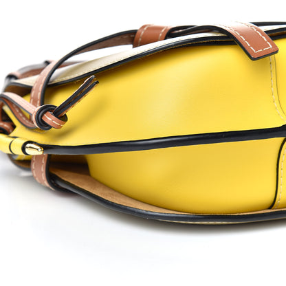 Loewe Calfskin Small Gate Crossbody Bag Mocca Yellow Pecan 7 of 9