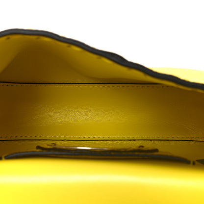 Fendi Cuoio Roma Sellerissima Nappa Sintetica Tape Stitch Mini Baguette Acid Yellow 5 of 15