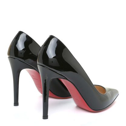 Christian Louboutin Patent Pigalle 100 Pumps 38 Black 4 of 11