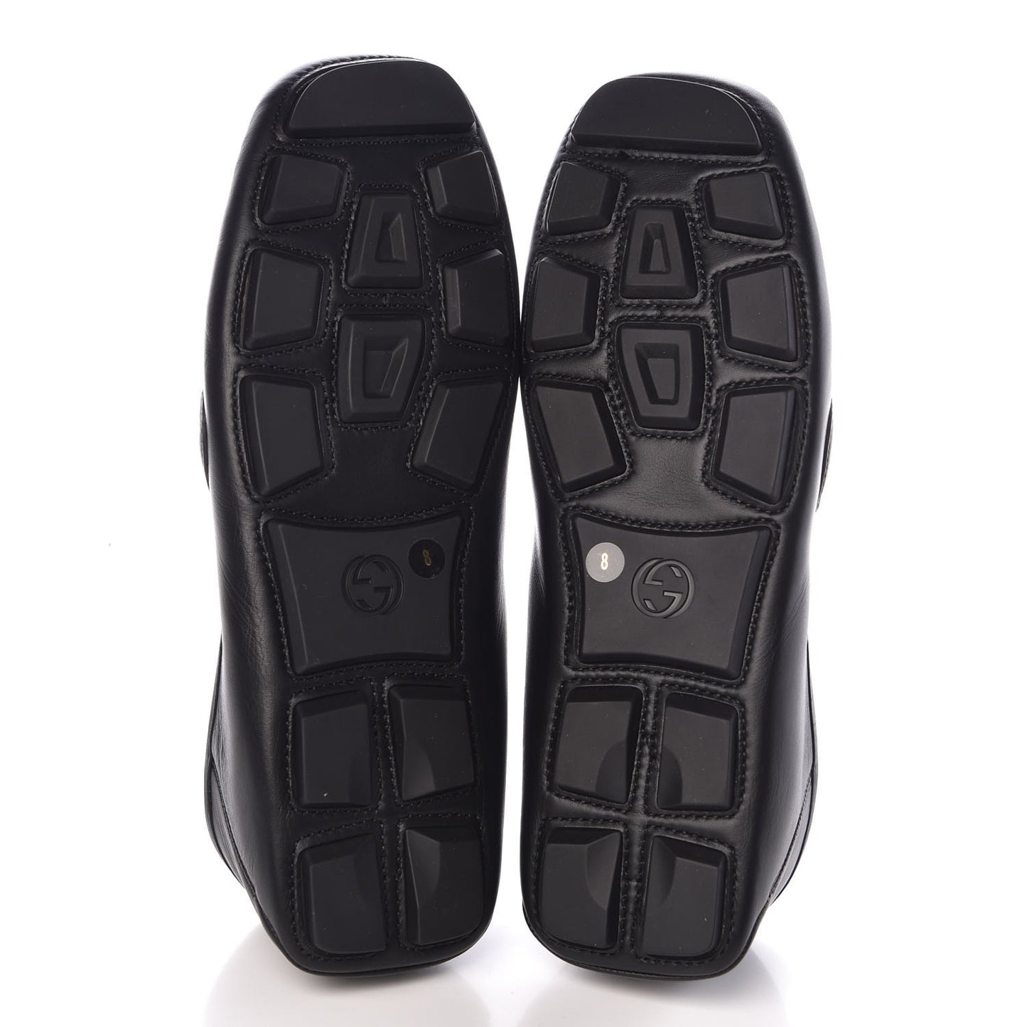 Velvety Calfskin Web Mens Noel Driver Loafers 8 Black