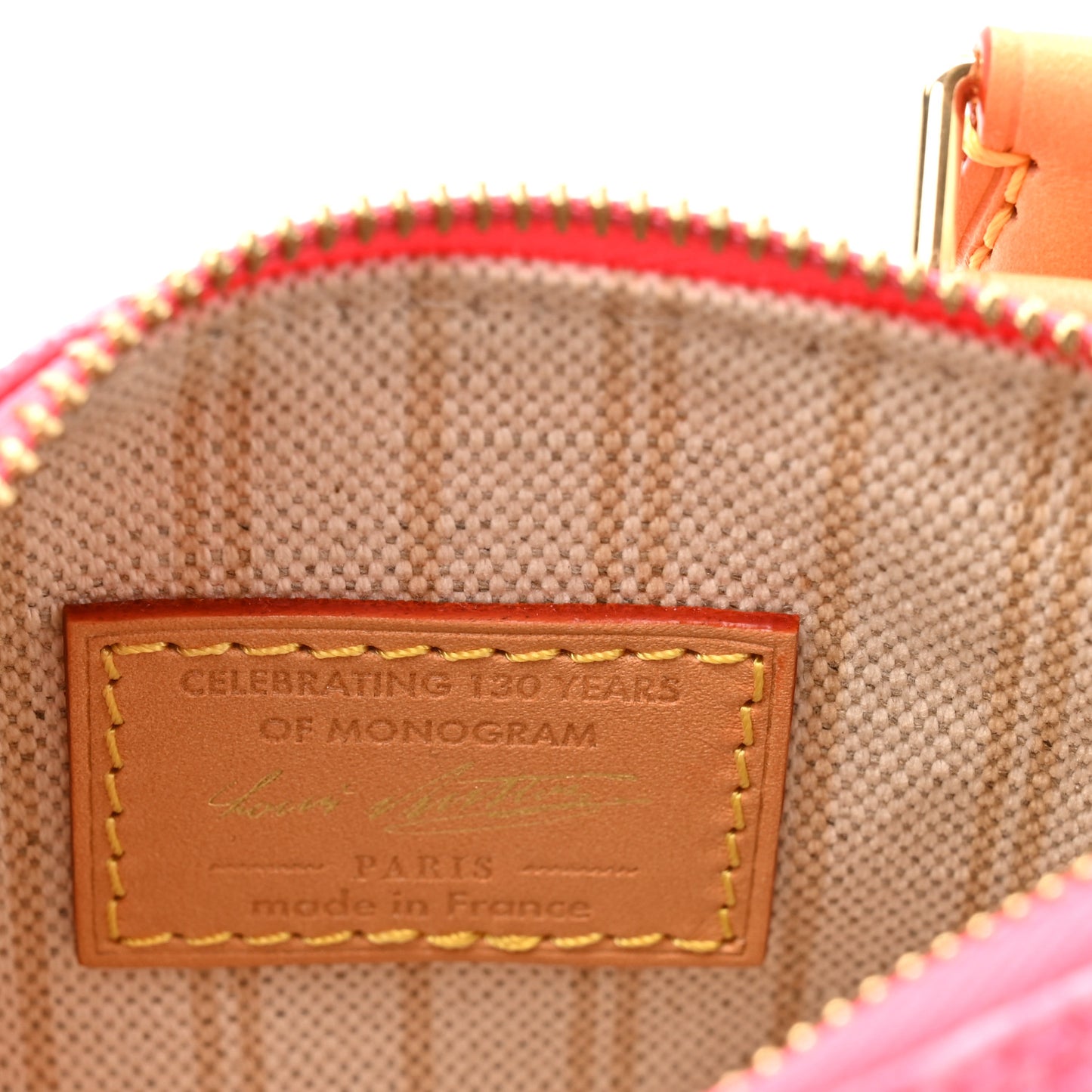 Monogram Origine Lin Nano Speedy Rose Ruban