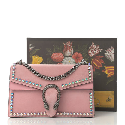 Gucci Suede Crystal Small Dionysus Shoulder Bag Peonia 13 of 13