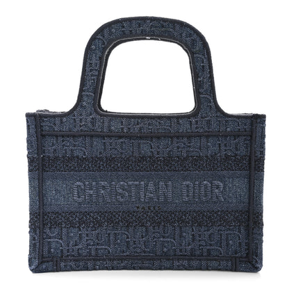 Christian Dior Oblique Denim Mini Book Tote Blue 1 of 11