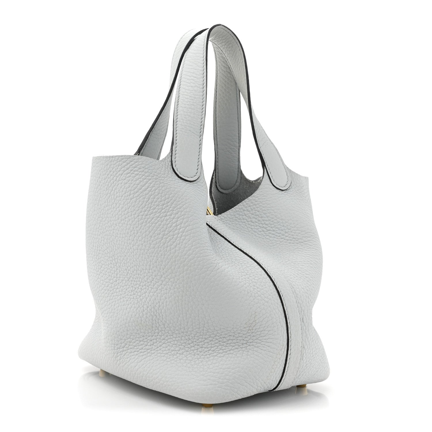 Hermes Taurillon Clemence Picotin Lock 18 PM Bleu Pale 3 of 12