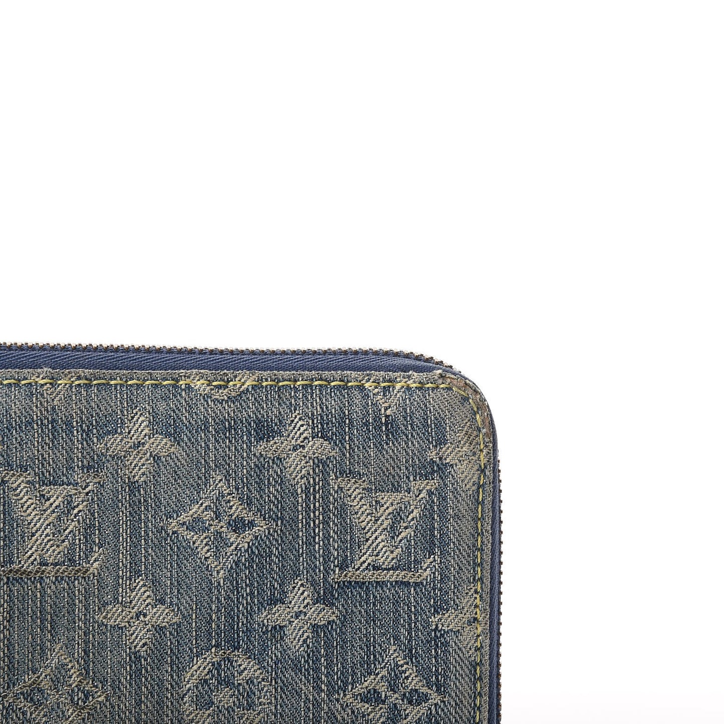 Monogram Denim Zippy Wallet Blue