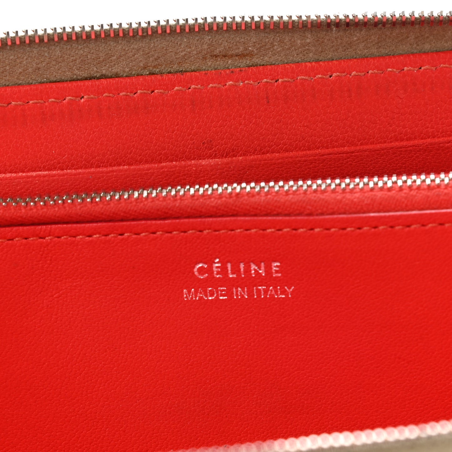 Grained Calfskin Large Zip Around Multifunction Wallet Dune