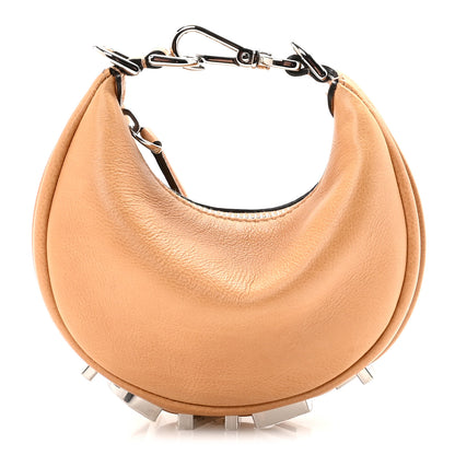 Fendi Vitello Grace Nano Fendigraphy Hobo Charm Miele Scuro 1 of 9