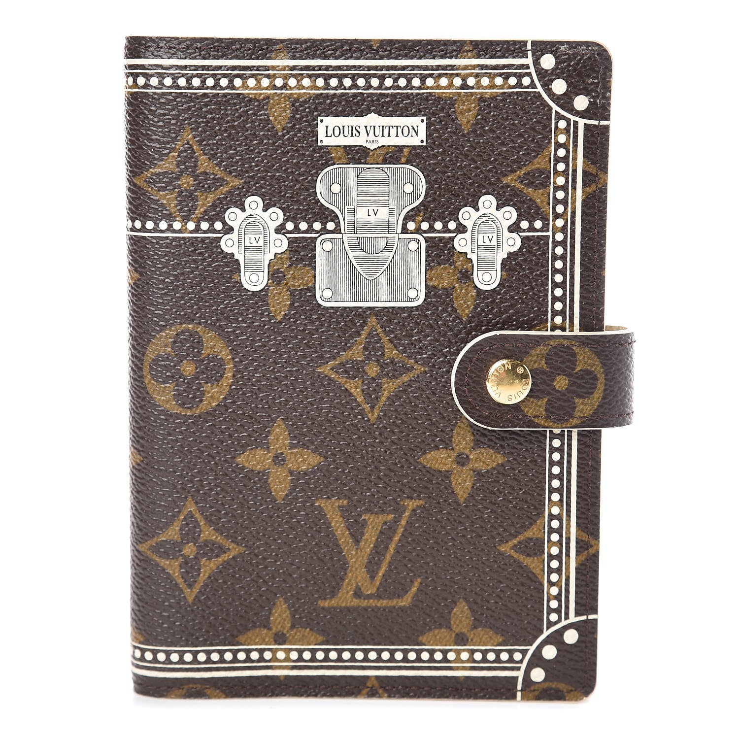 Louis Vuitton Monogram Trunk Small Ring Agenda Cover White 1 of 7