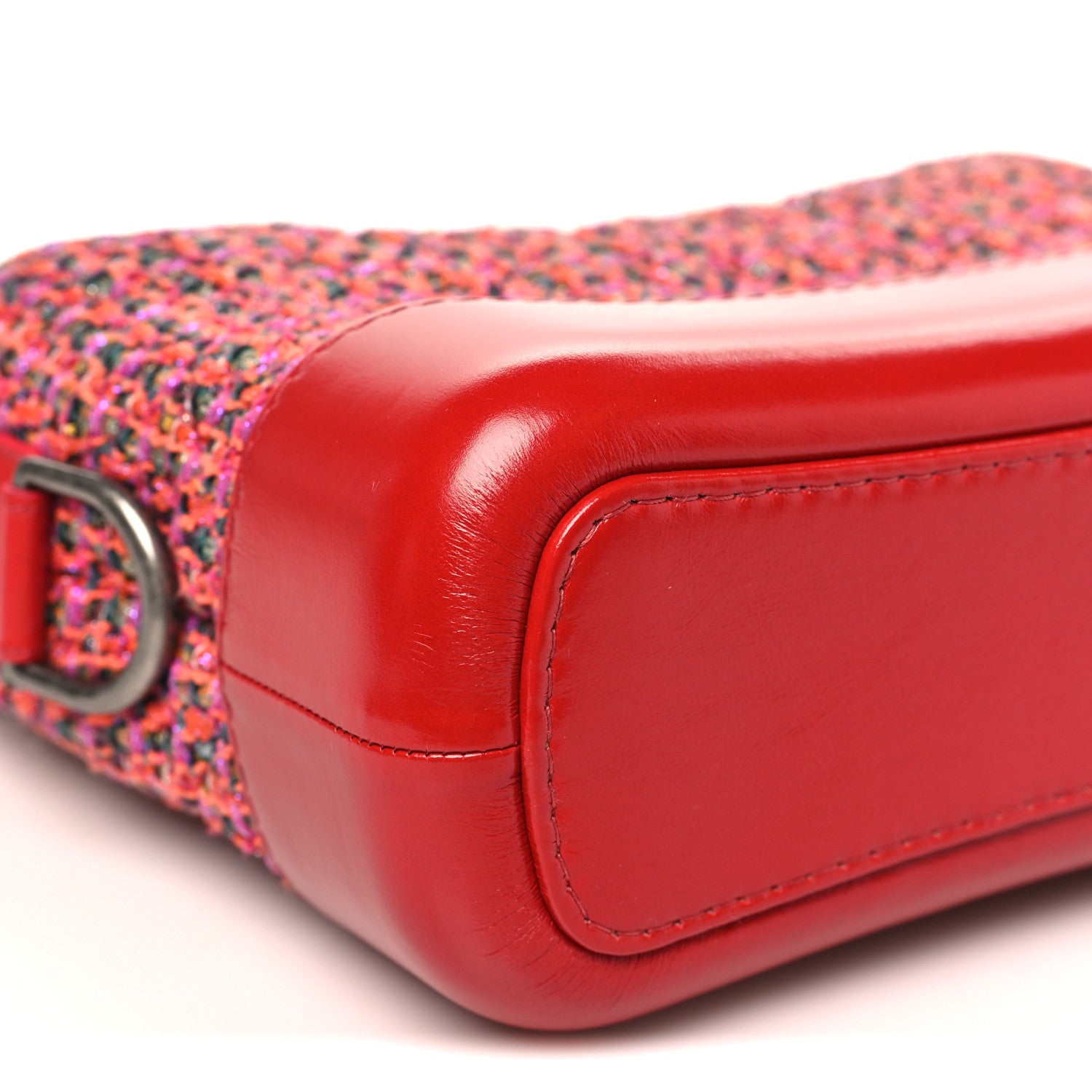 Chanel Tweed Calfskin Small Gabrielle Hobo Red Multicolor 9 of 10