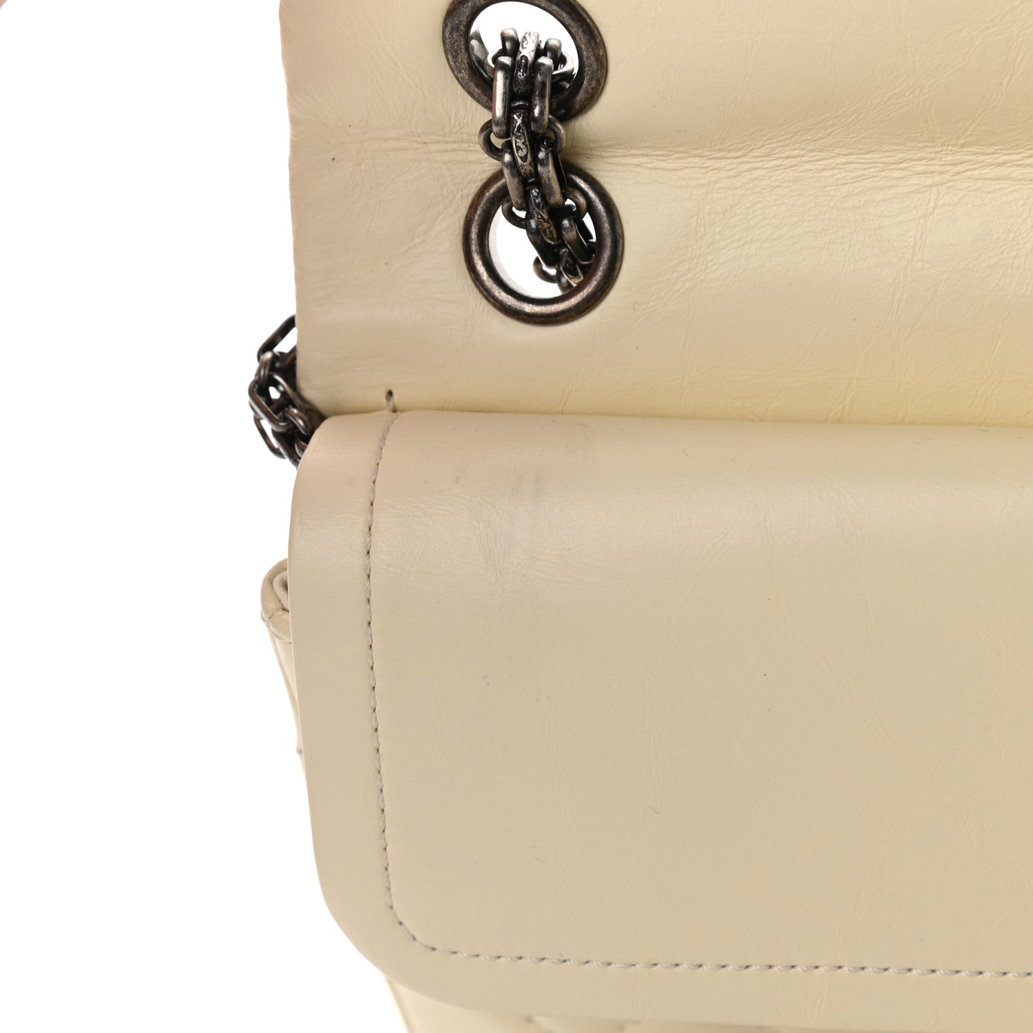 Chanel Aged Calfskin Quilted 2.55 Reissue 226 Flap White 10 of 13