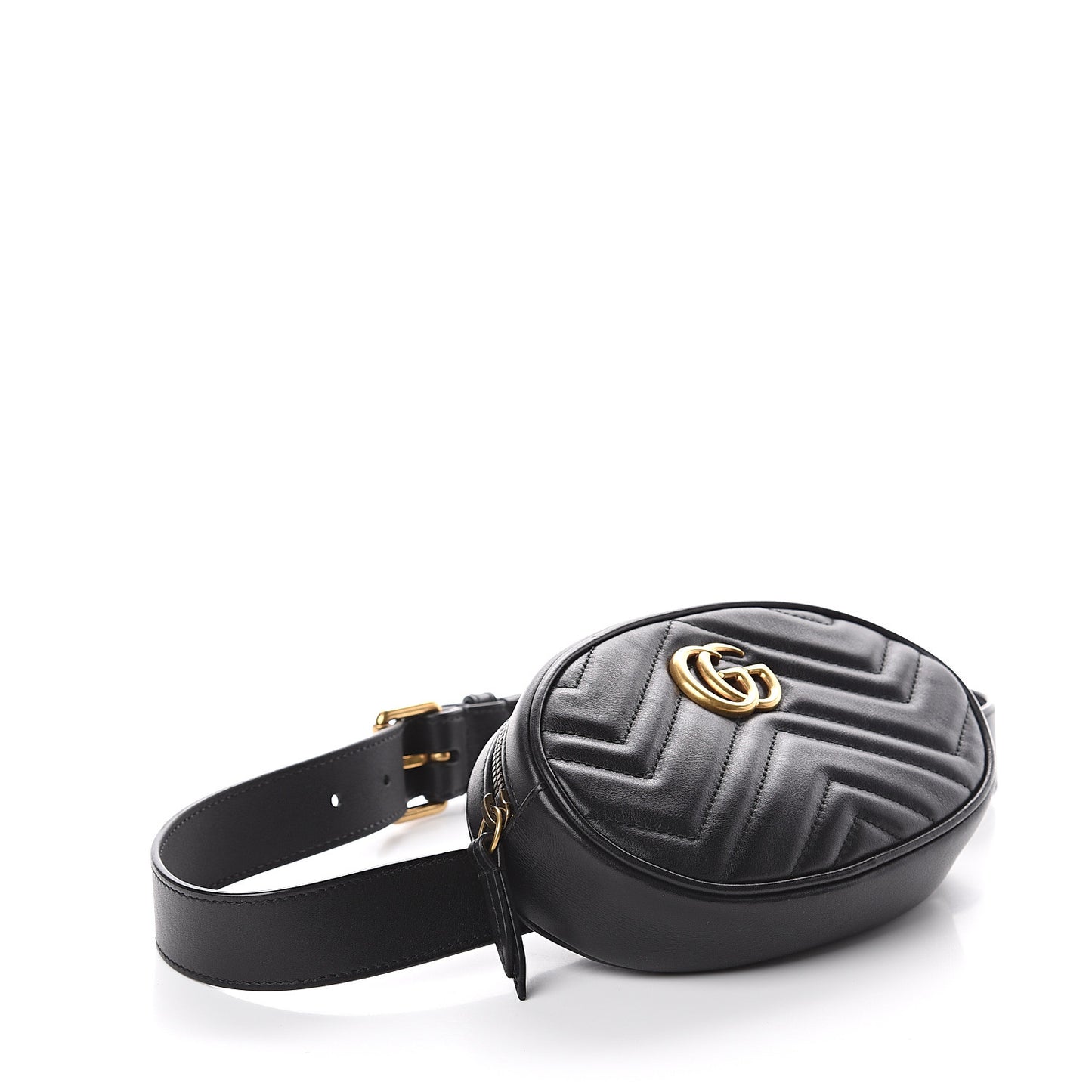 Calfskin Matelasse GG Marmont Belt Bag 85 34 Black