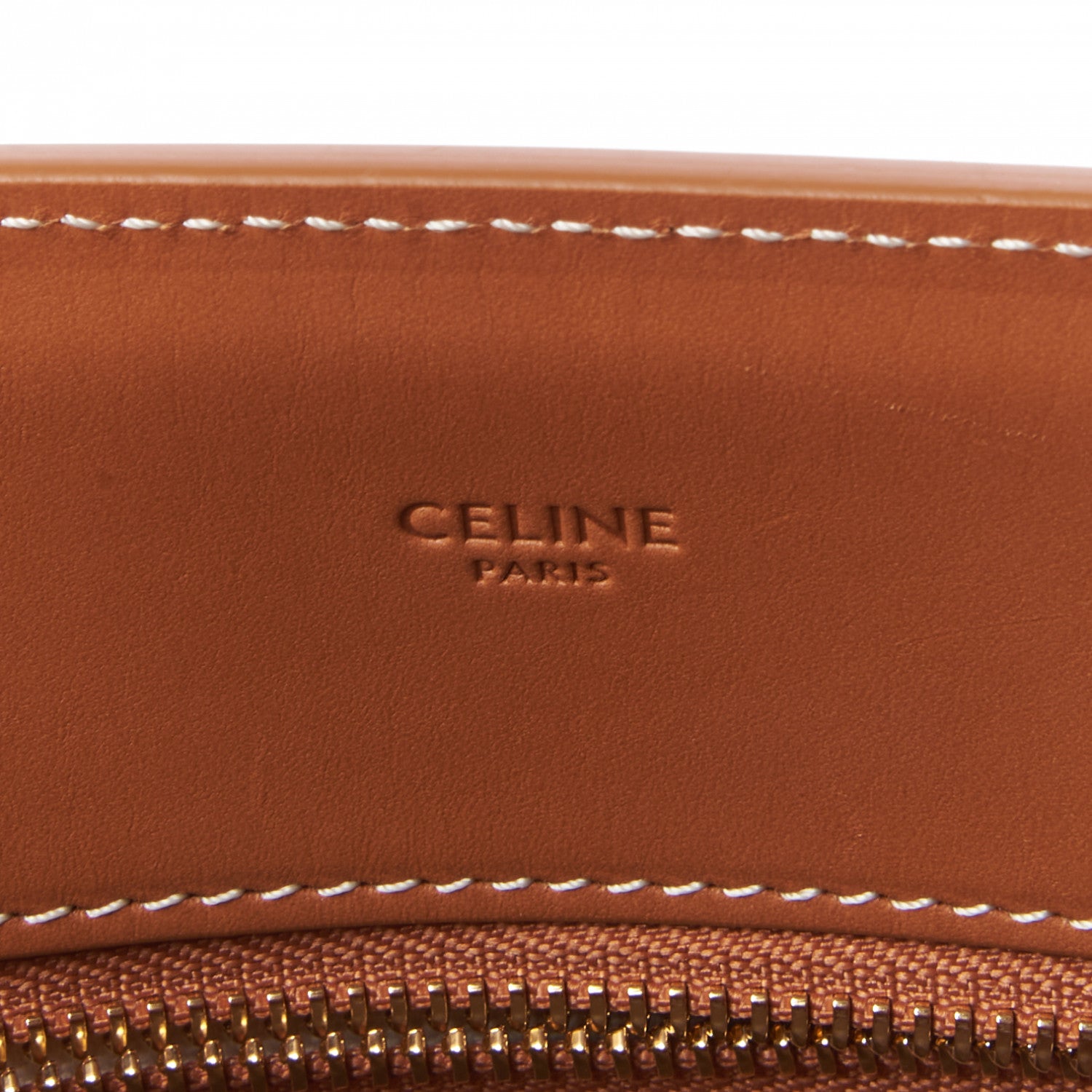 Celine Canvas Calfskin Logo Print Small Vertical Cabas Natural Tan 10 of 10
