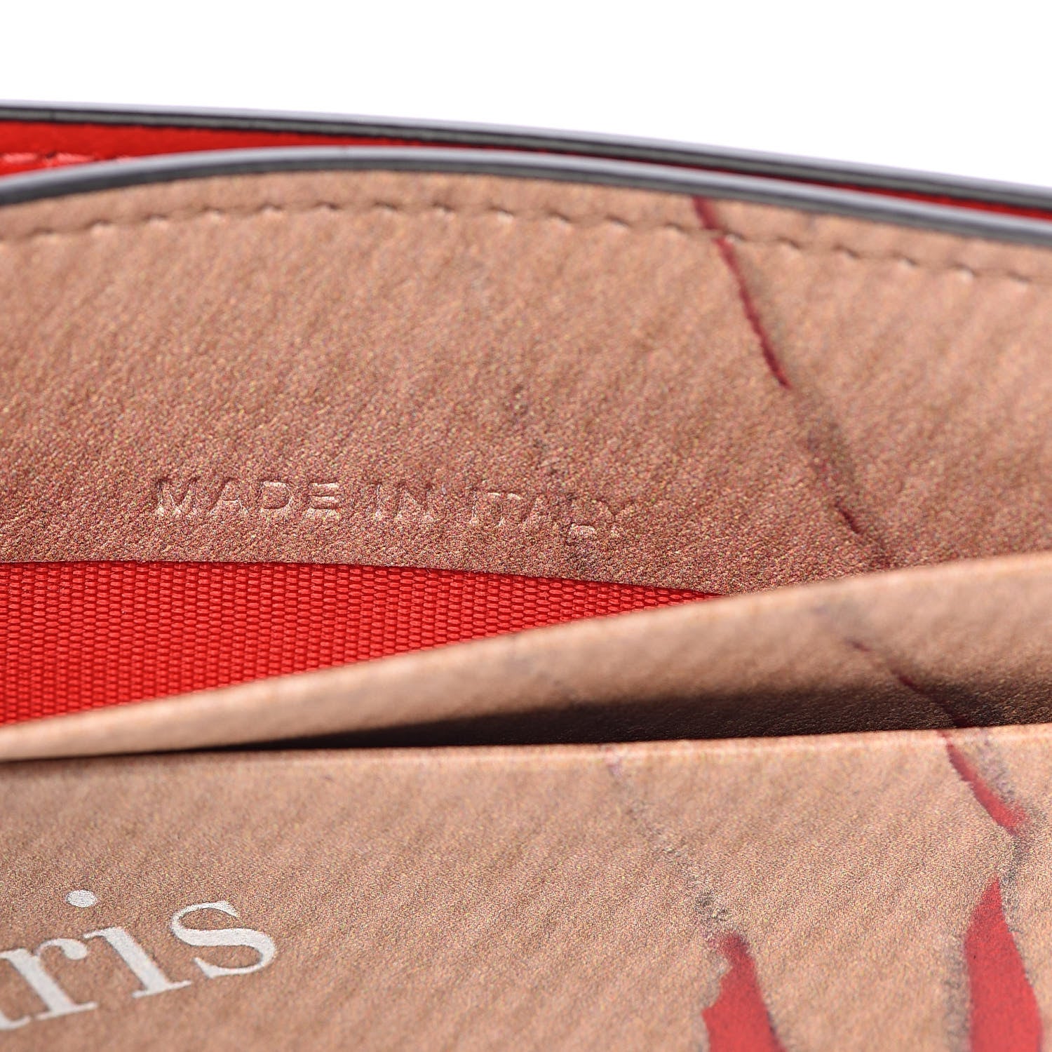 Christian Louboutin Calfskin Kios Kraft Print Card Holder Kraft 6 of 6