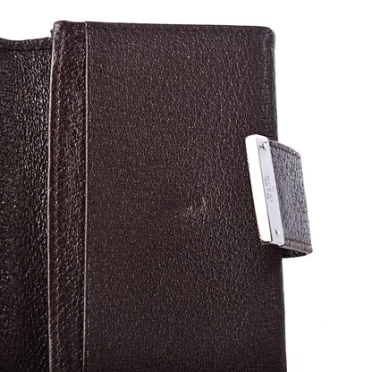 Gucci Monogram Metal Bar Compact Flap Wallet Dark Brown 8 of 9