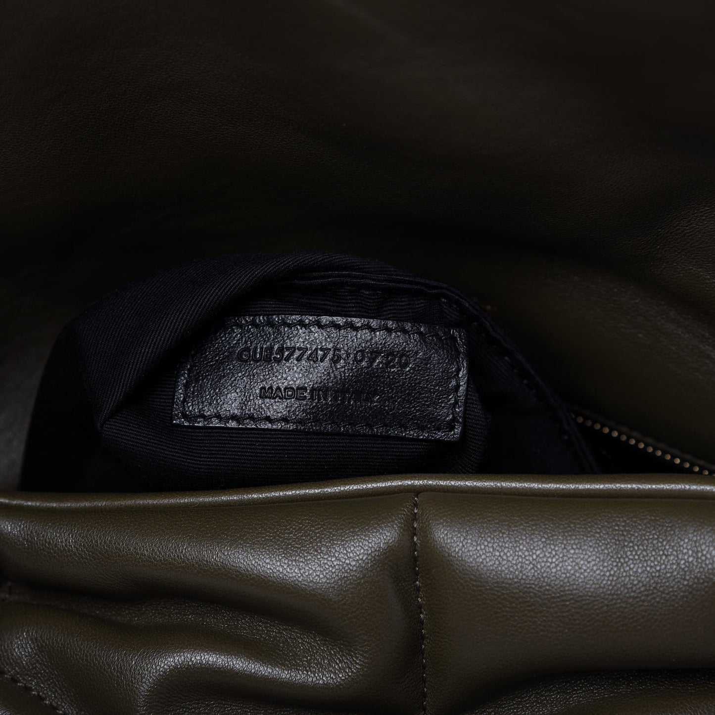 Lambskin Quilted Medium Loulou Puffer Monogram Chain Satchel Seaweed