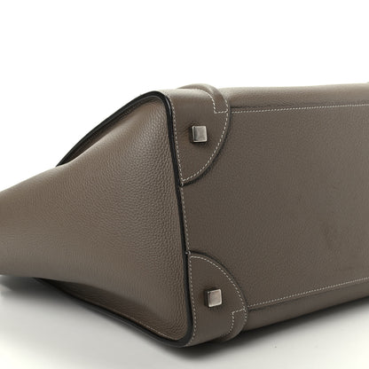 Celine Drummed Calfskin Mini Luggage Souris 6 of 11