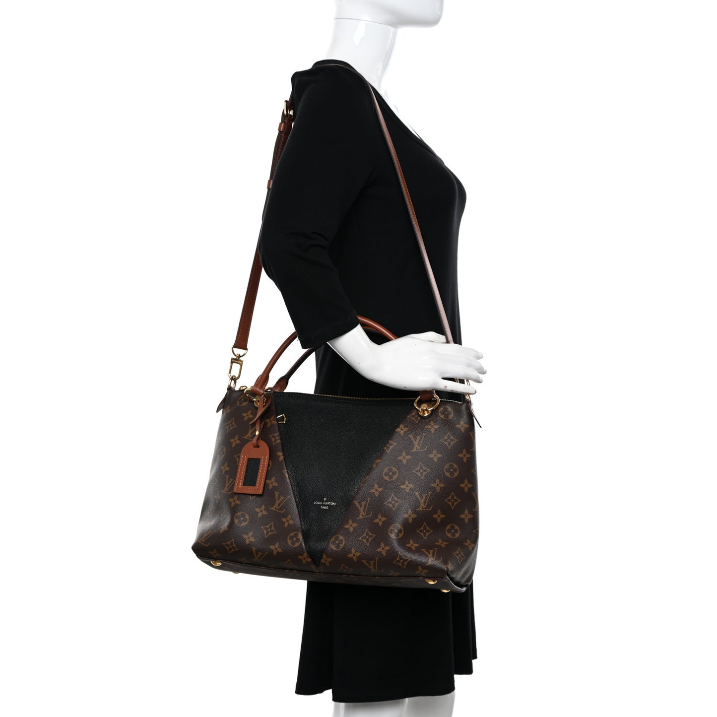 Monogram V Tote MM Black