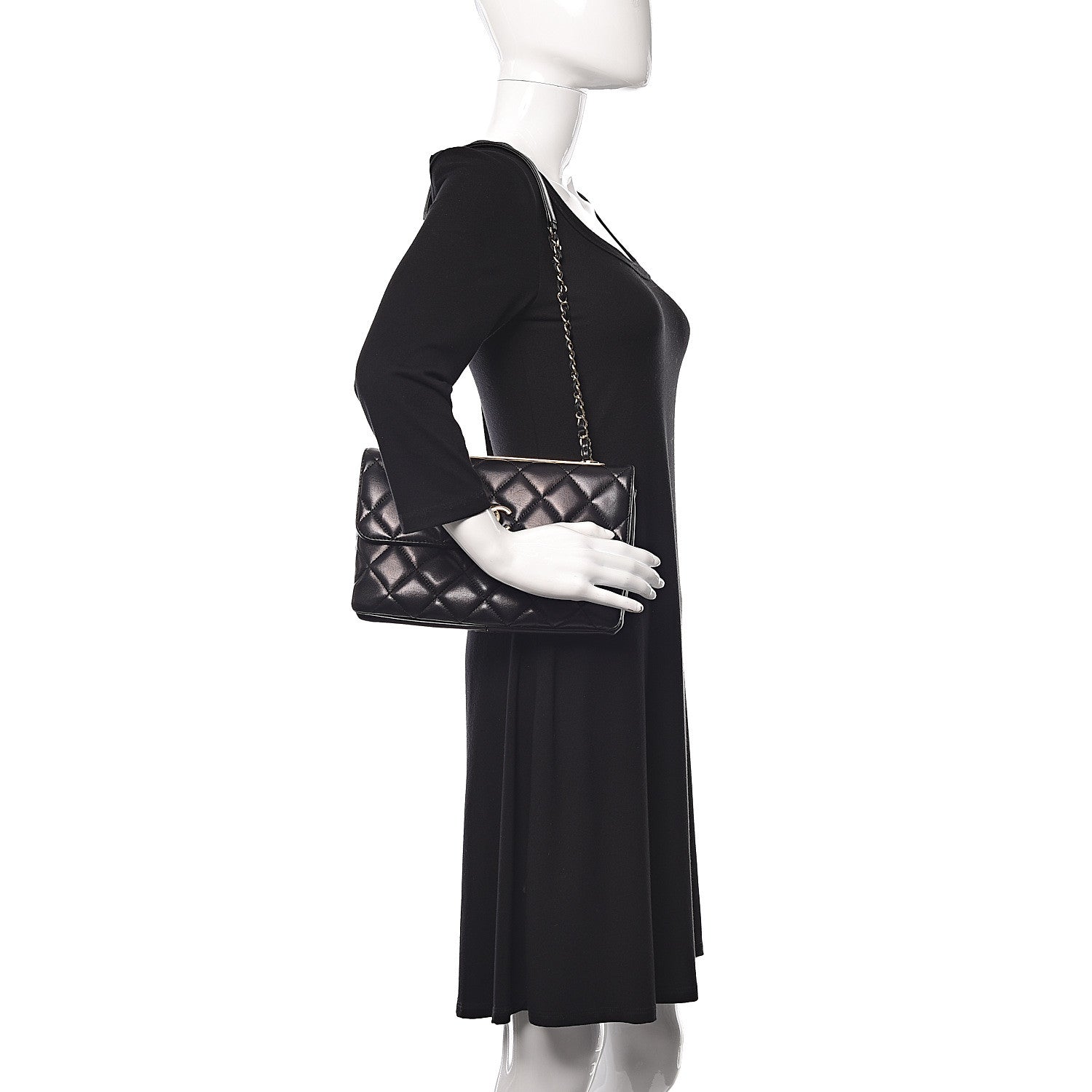 Chanel Lambskin Quilted Medium Trendy CC Flap Black 2 of 13