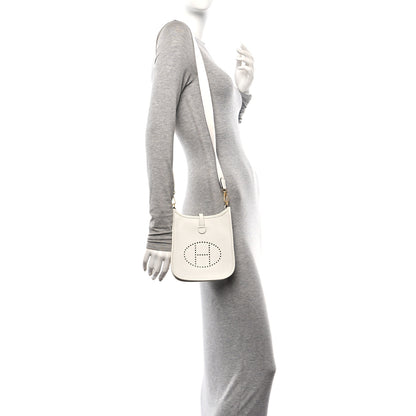 Hermes Taurillon Clemence Amazone Evelyne TPM New White 2 of 11