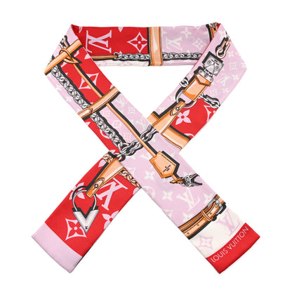 Louis Vuitton Silk Monogram Giant Confidential Bandeau Rouge 1 of 4
