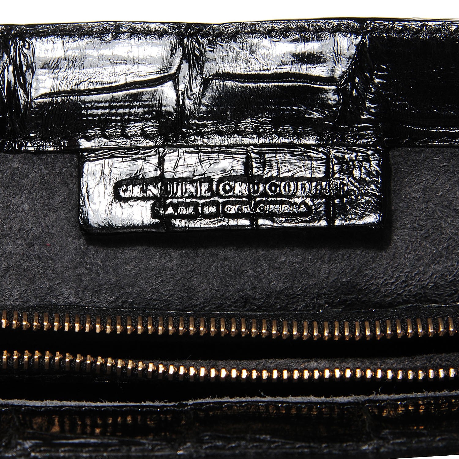 Nancy Gonzalez Glossy Crocodile Gotham Flap Clutch Black Shine 6 of 7