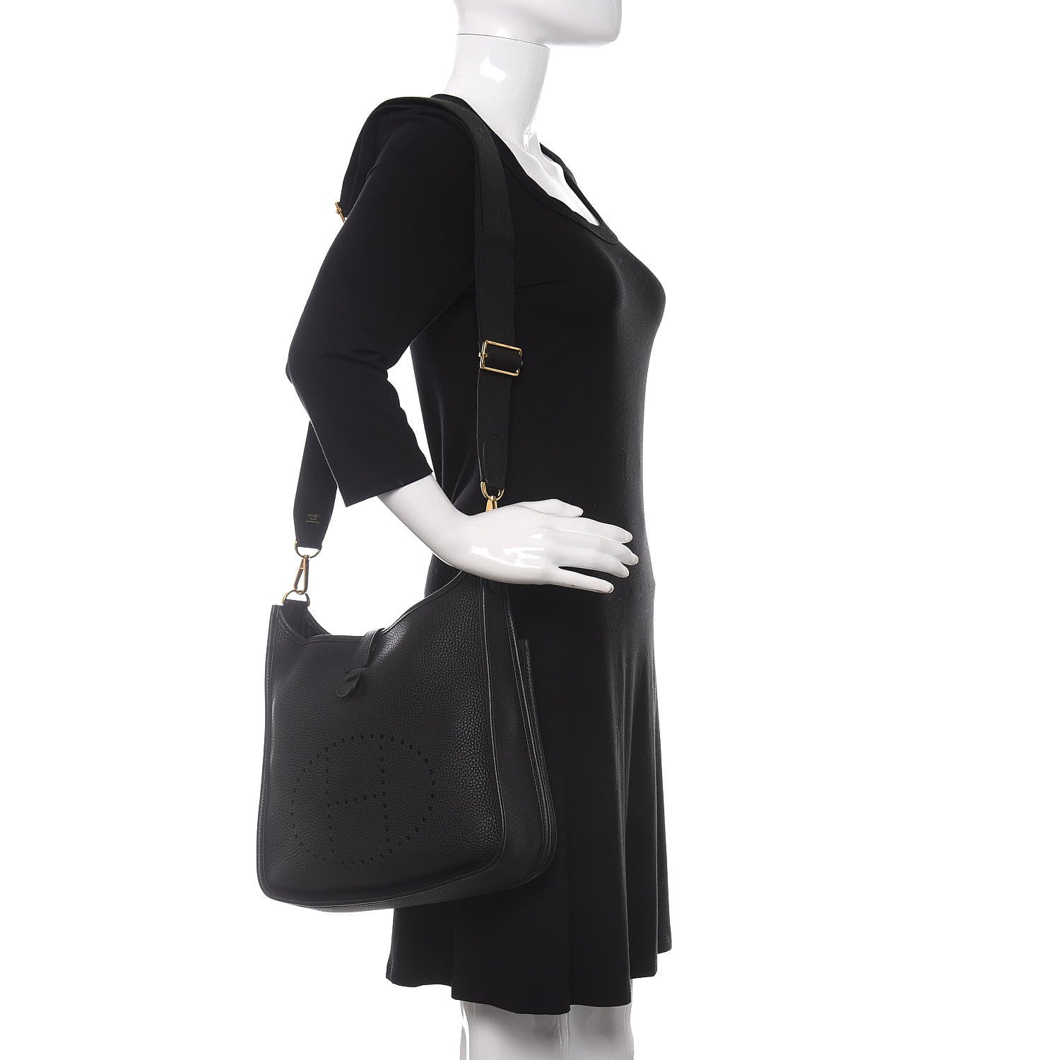 Hermes Taurillon Clemence Evelyne III PM Black 2 of 9