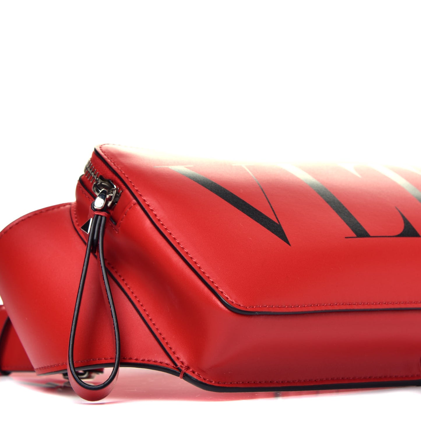 Calfskin Mens VLTN Belt Bag Pure Red Black
