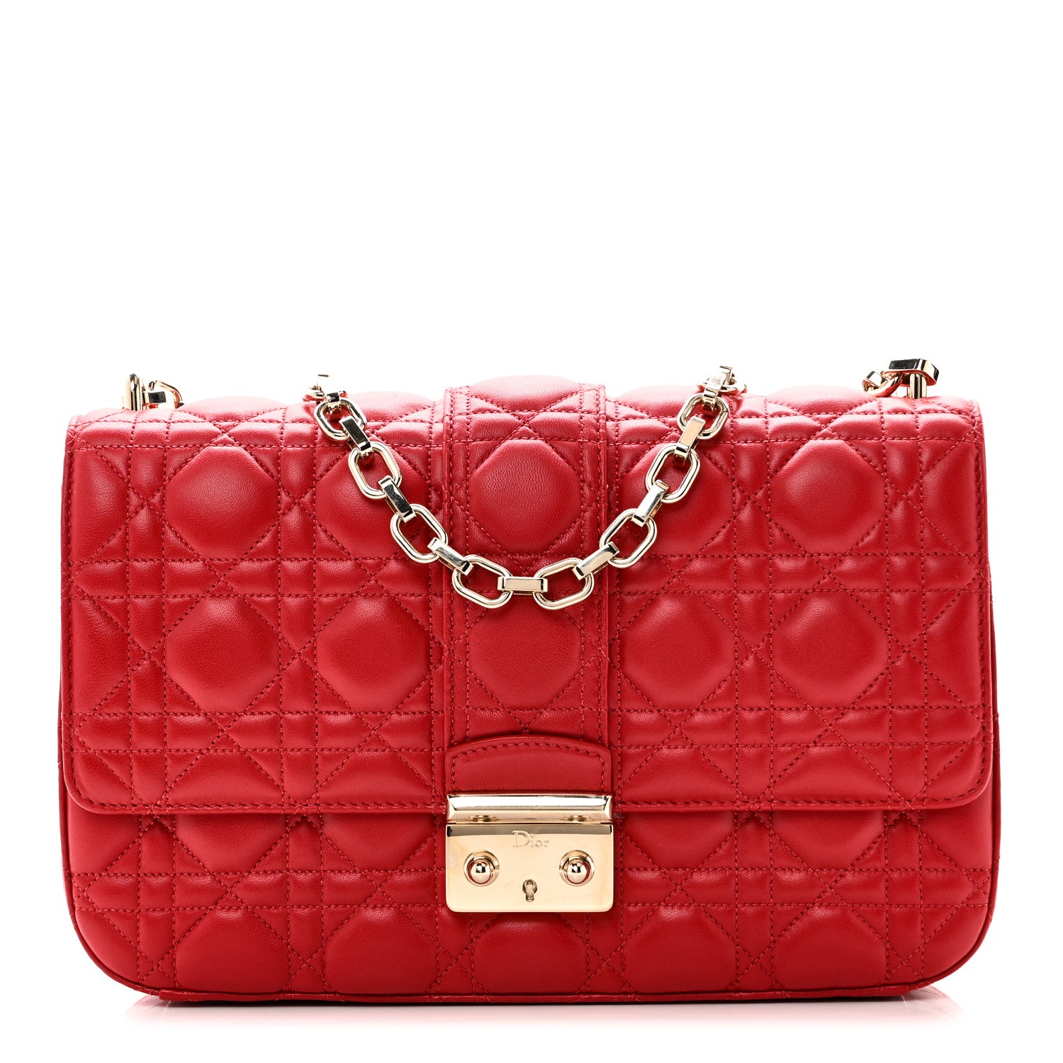 Christian Dior Lambskin Cannage Medium Miss Dior Flap Red 1 of 10