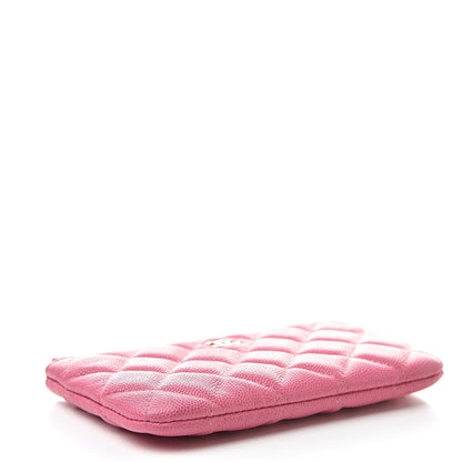 Chanel Iridescent Caviar Quilted Small Cosmetic Case Pink 4 of 9