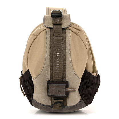 Givenchy Nylon Nubuck G-Trail Small Sling Bag Taupe Anthracite Sand 1 of 13