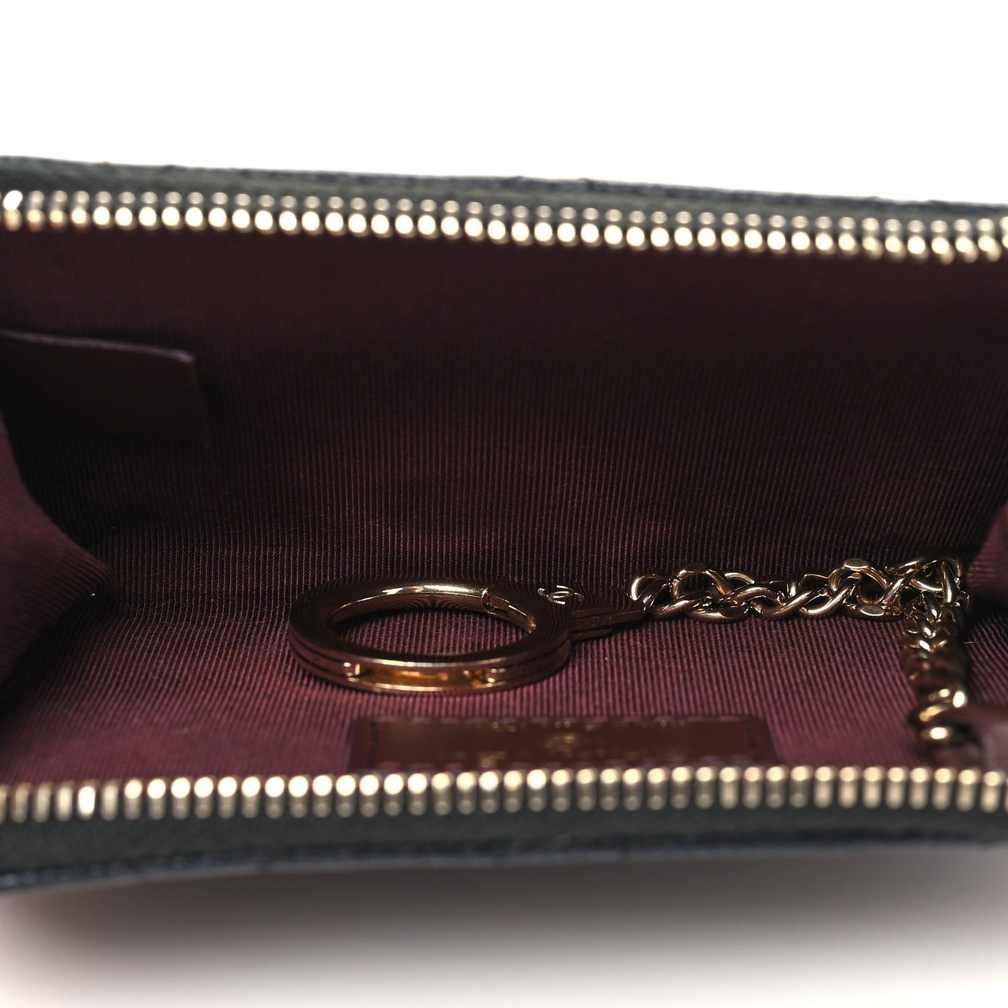 Caviar Quilted Key Holder Case Black