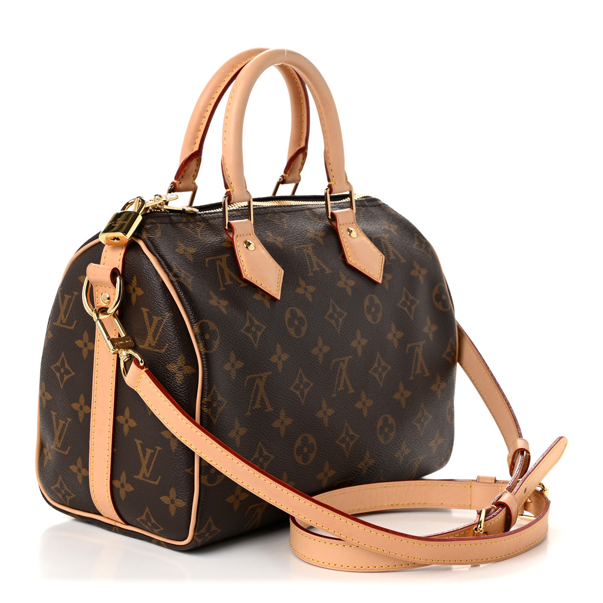 Mon Monogram Speedy Bandouliere 25 Fauve Safran Yellow
