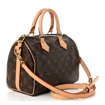 Louis Vuitton Mon Monogram Speedy Bandouliere 25 Fauve Safran Yellow 3 of 10