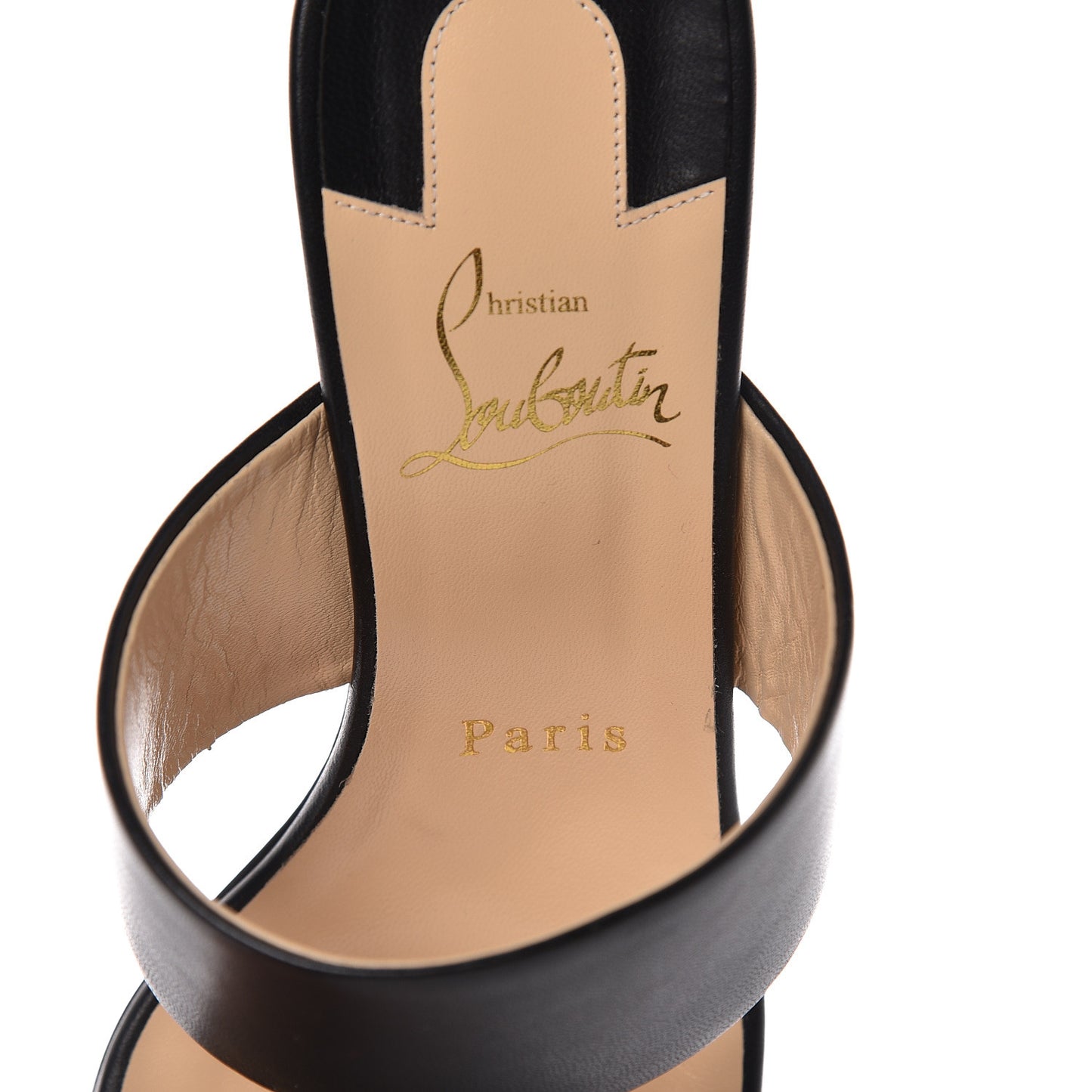 Nappa Vasa Opticat 55 Slide Sandals 36.5 Black Gold