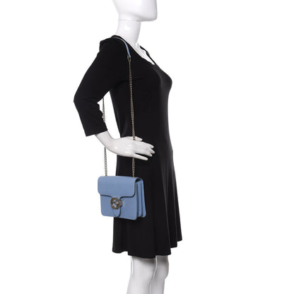 Gucci Dollar Calfskin Small Interlocking G Shoulder Bag Mineral Blue 2 of 11