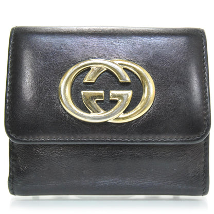 Gucci Leather Compact Britt Wallet Black 1 of 8