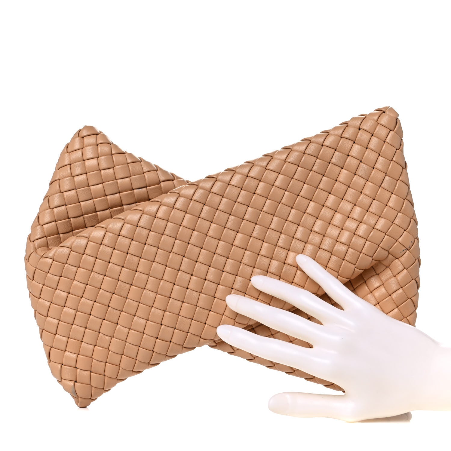Bottega Veneta Nappa Intrecciato Crisscross Clutch Porridge 2 of 11
