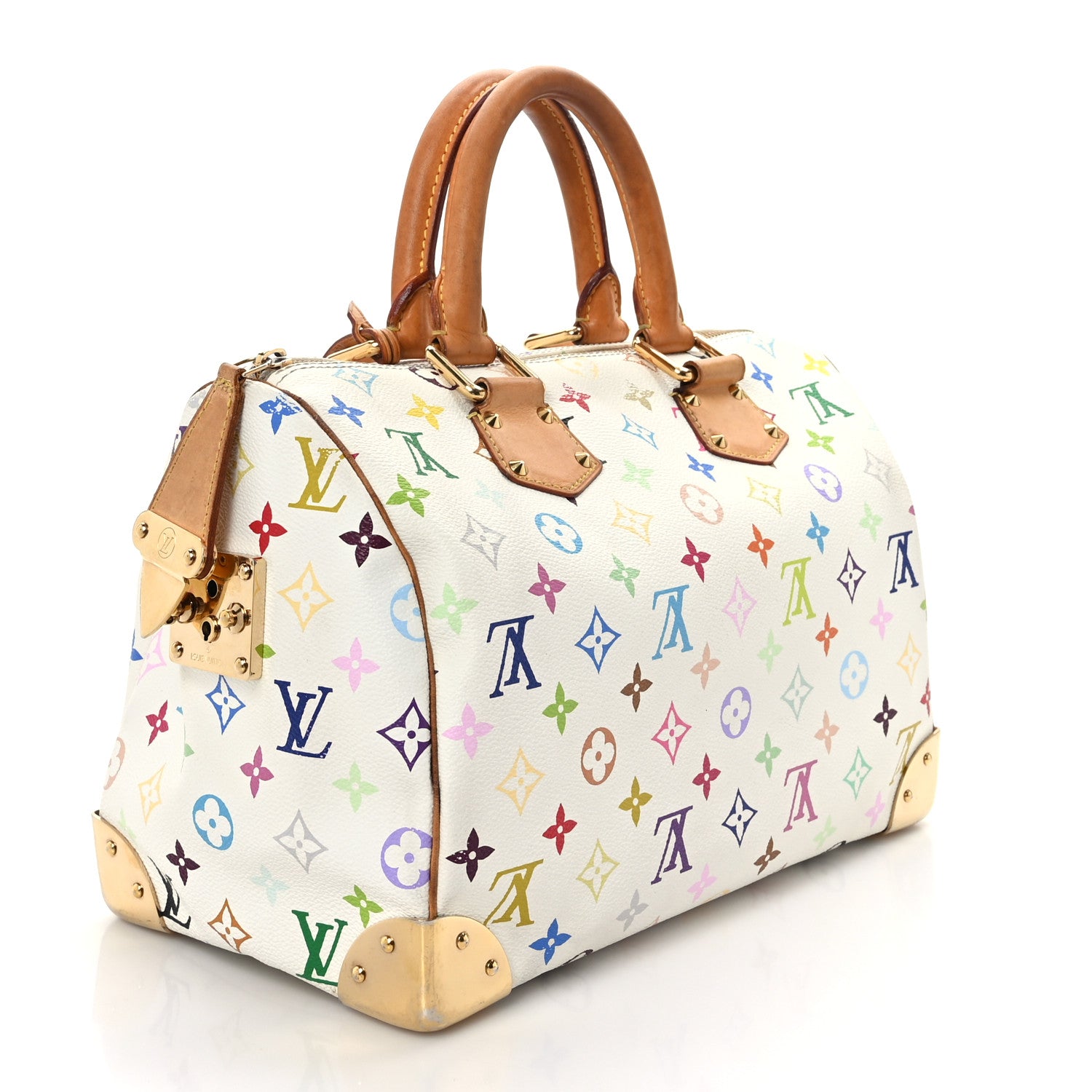 Louis Vuitton Monogram Multicolor Speedy 30 White 3 of 10