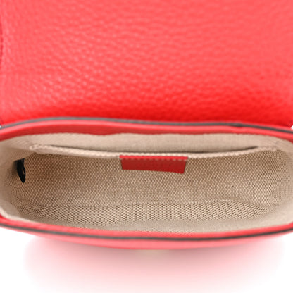 Gucci Pebbled Calfskin Small Soho Flap Crossbody Red 5 of 10