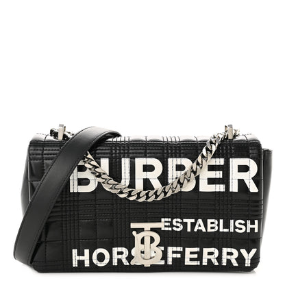 Burberry Patent Quilted Horseferry Print Small Lola Bag Black 1 of 13