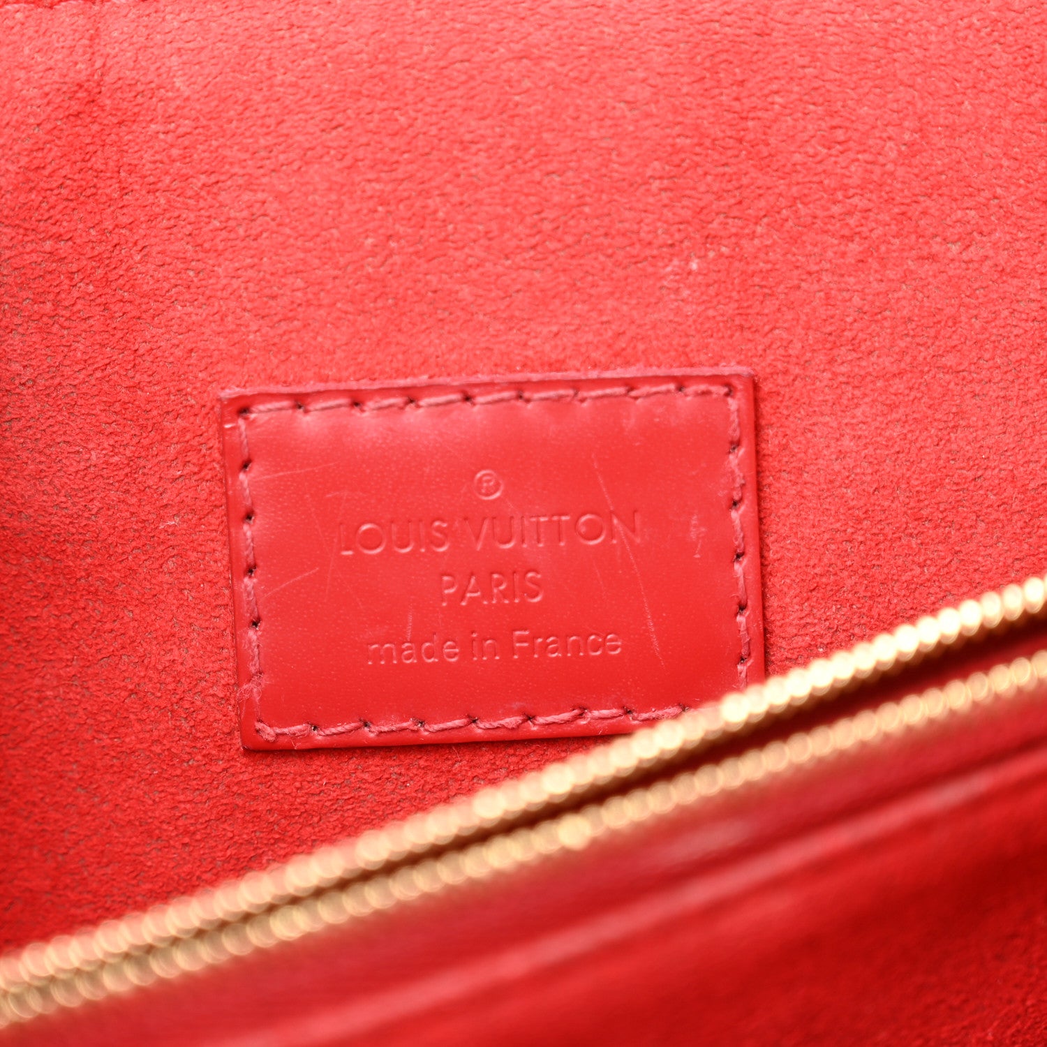 Louis Vuitton Damier Ebene Caissa Clutch Cherry Cherry 6 of 12
