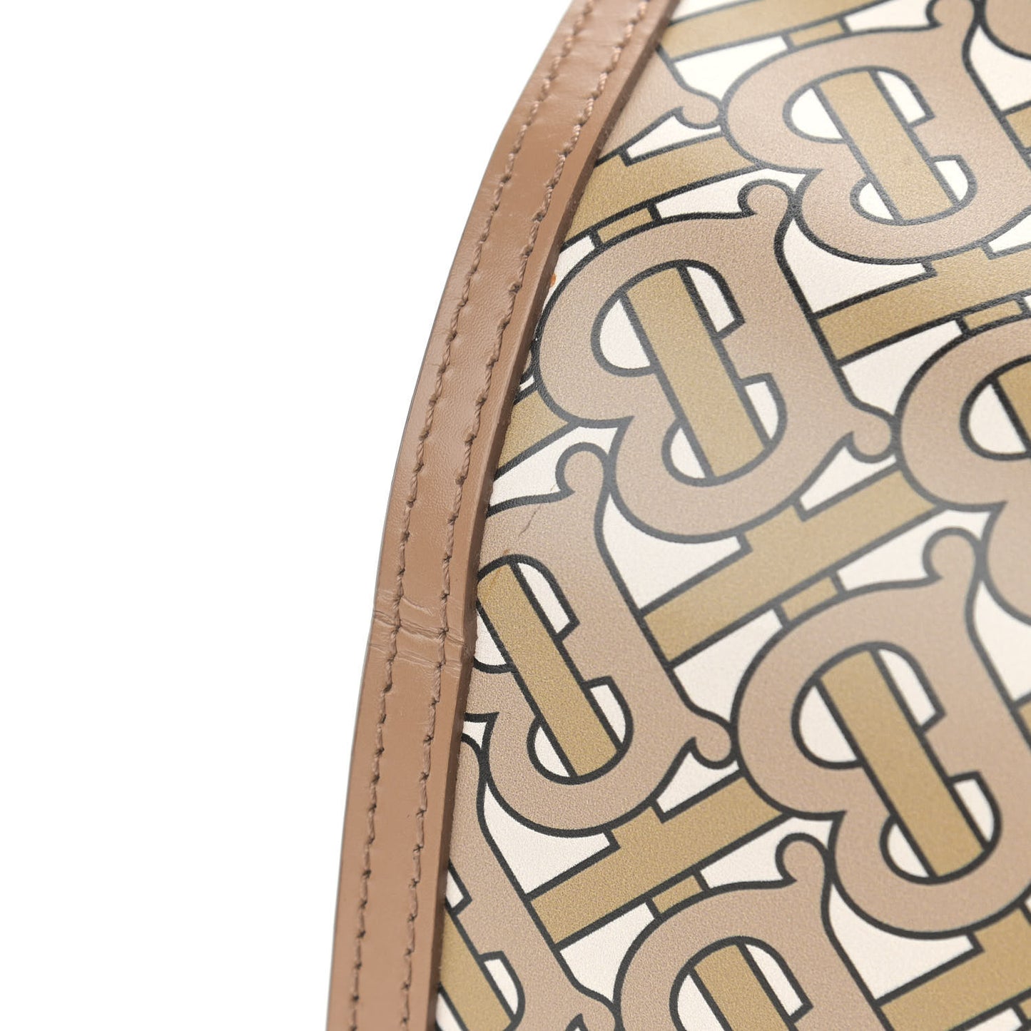 Calfskin Monogram Mini TB Bag Beige