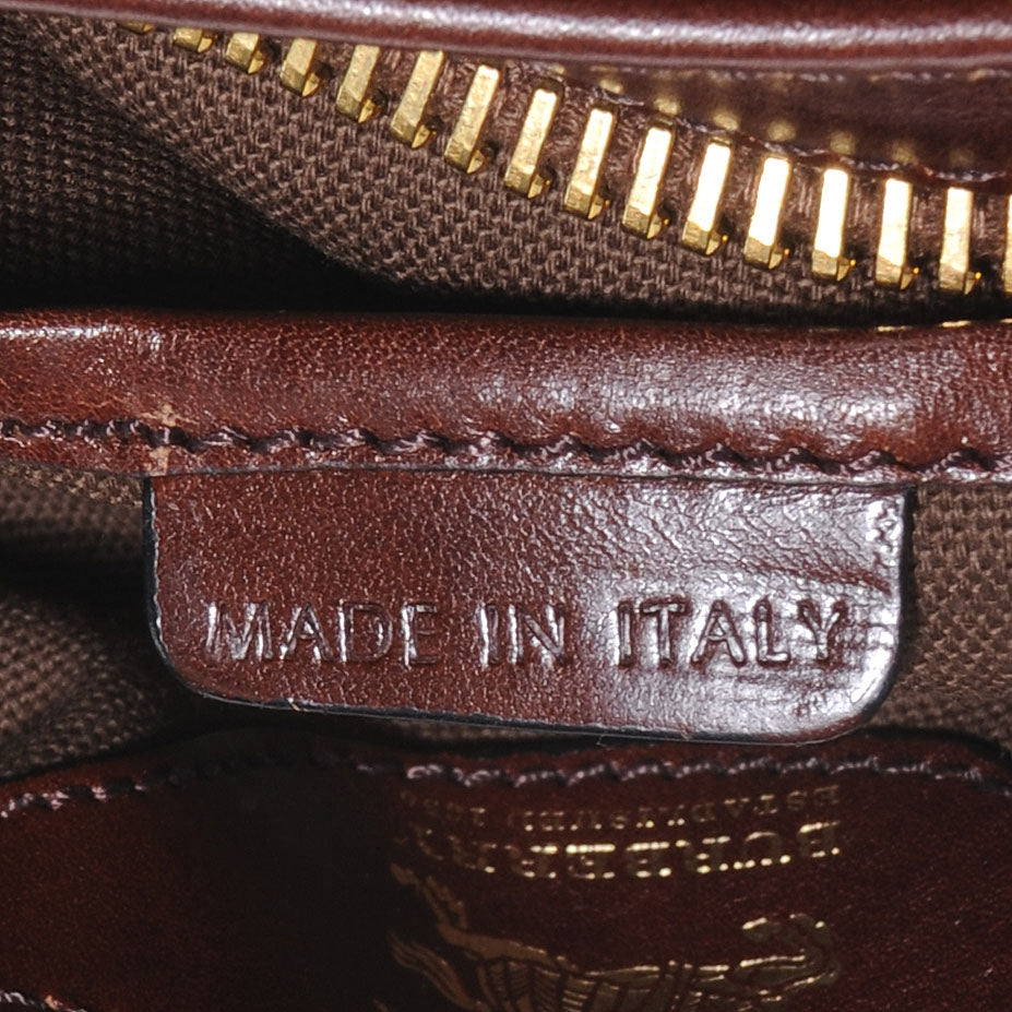 Burberry House Check Bridle Calfskin Belted Satchel Brown 8 of 10