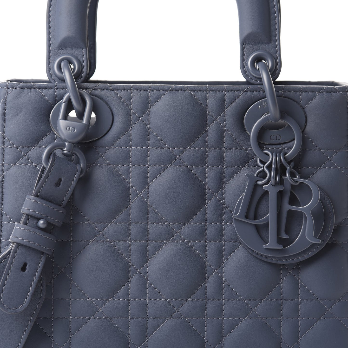 Ultra Matte Calfskin Cannage Small My ABCDior Lady Dior Dark Denim Blue